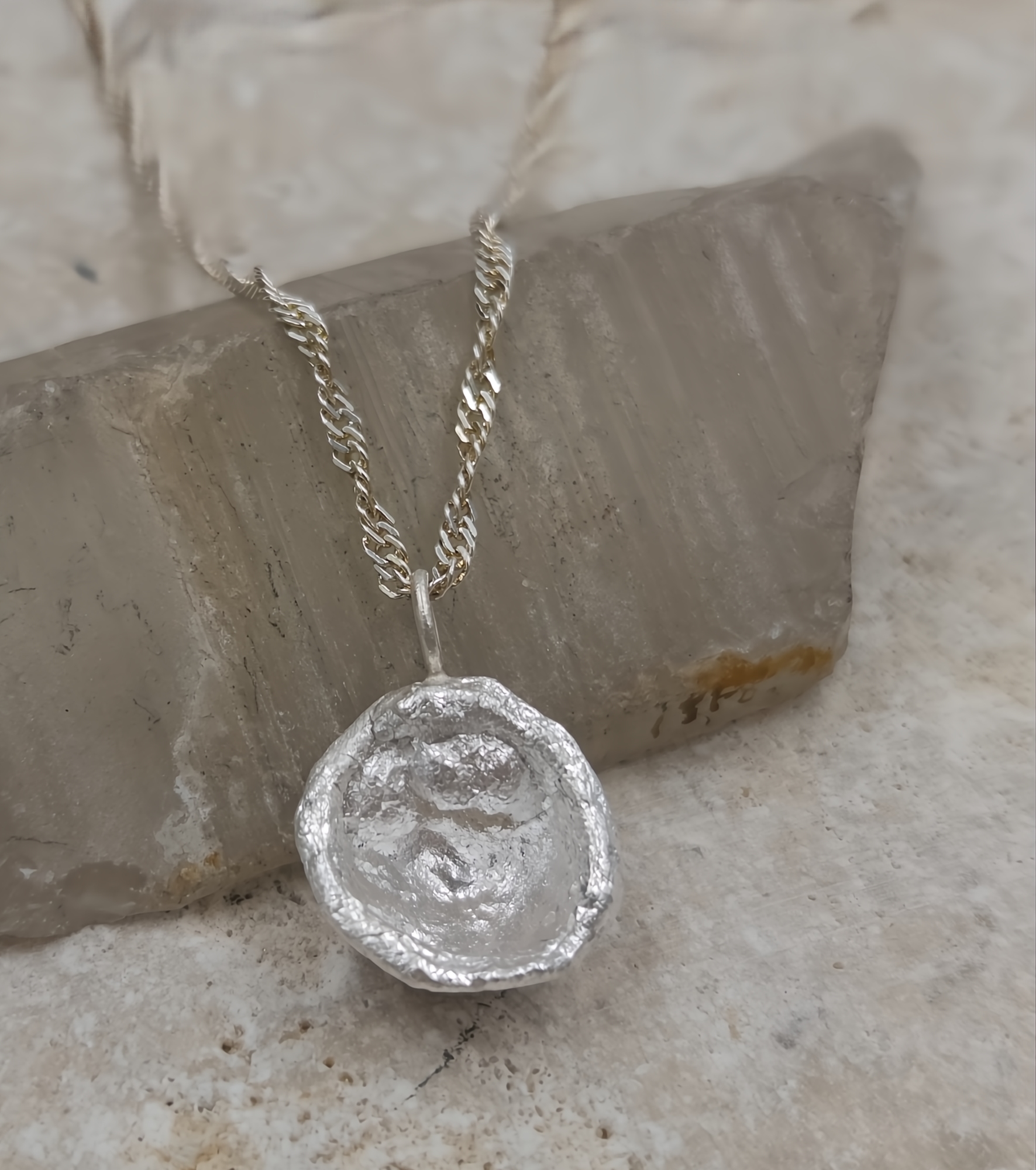 Molten Water-Cast Oyster Pendant