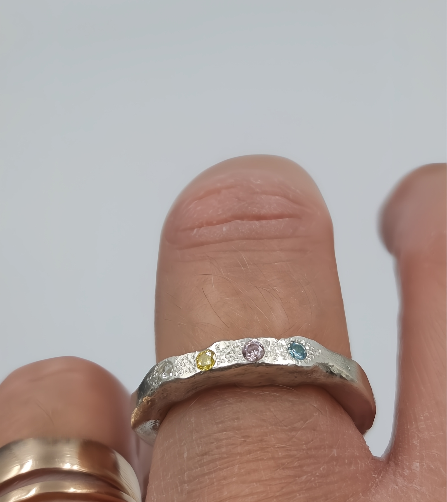 Hand-Forged Molten Silver Ring – Sterling Silver