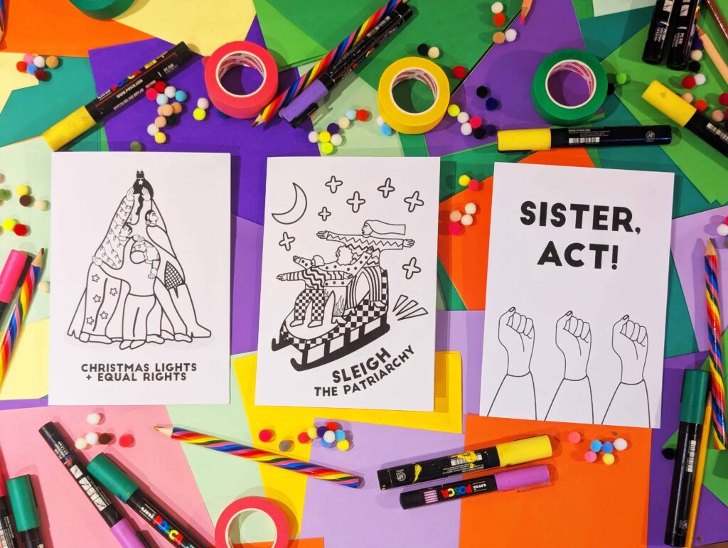 Festive Feminist Card making workshop with Illustrator, Erin Aniker