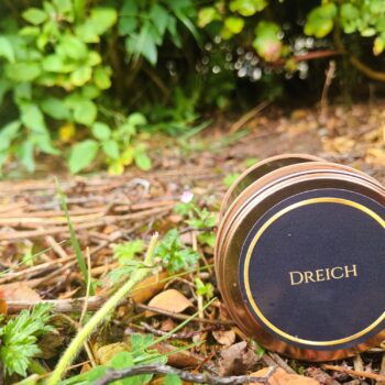 Dreich scented candle capturing the fresh, earthy scent of a rain-soaked forest by Bonnie Glow