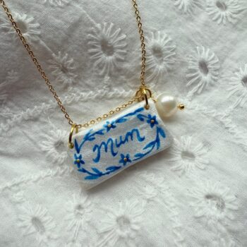 Personalised Mum Rectangle Name Necklace