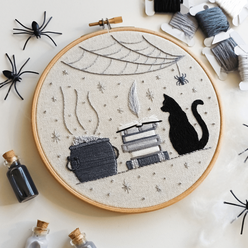 DIY embroidery kit for beginners - Spooky spells