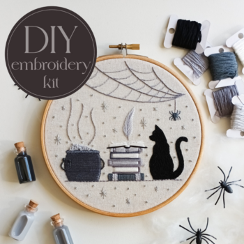 DIY embroidery kit for beginners - Spooky spells
