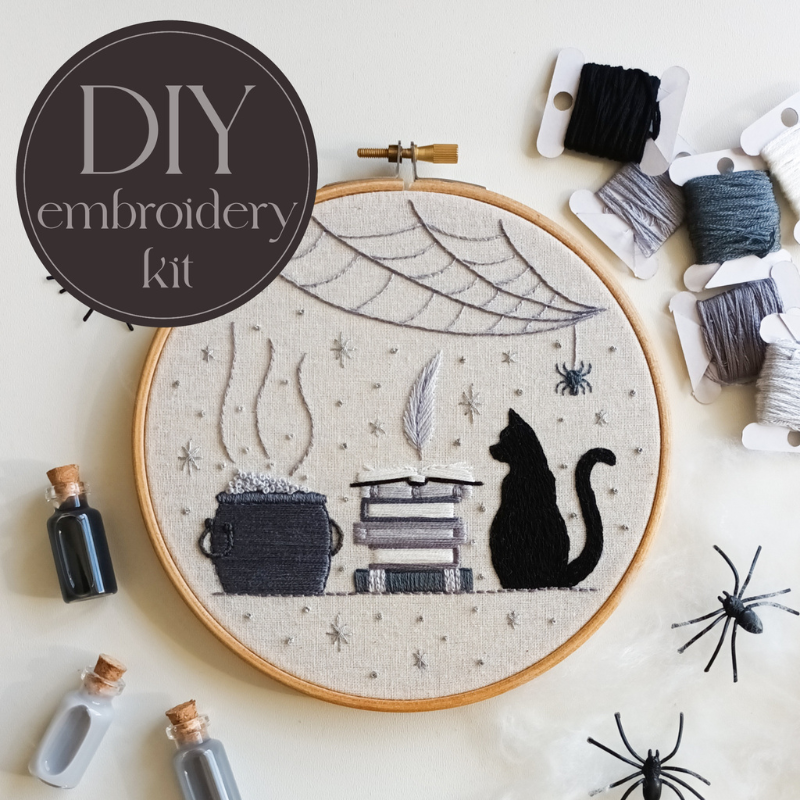 DIY embroidery kit for beginners - Spooky spells
