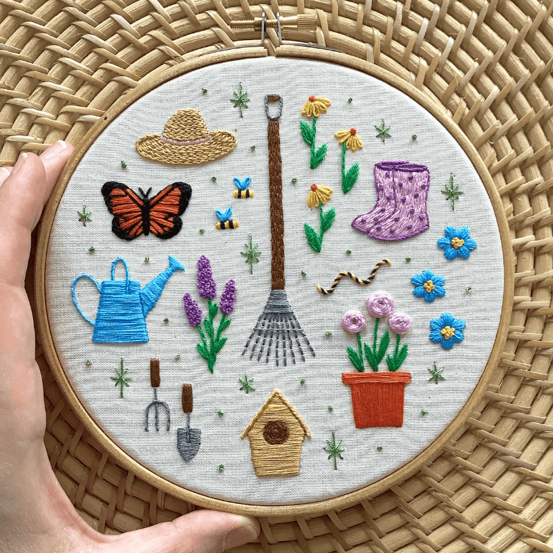 DIY embroidery kit for beginners - Flower garden