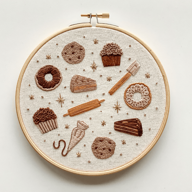 DIY embroidery kit for beginners - Bake it easy