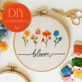 DIY embroidery kit for beginners - Bloom