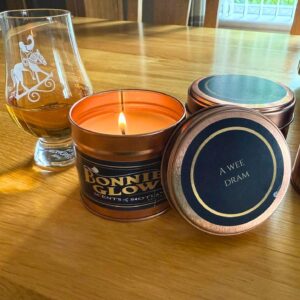 Bonnie Glow A Wee Dram candle - Scottish whisky scented candle inspired by traditional dram