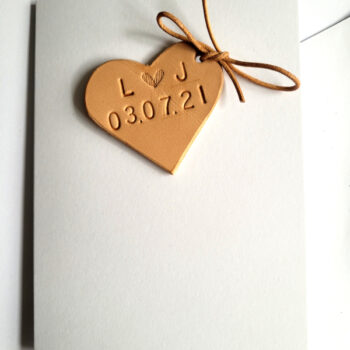 Personalised handmade Leather Anniversary Card, 3rd Anniversary gift