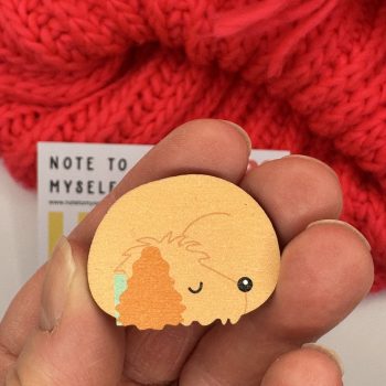 Cockerpoo Sleeping Wooden Pin Badge