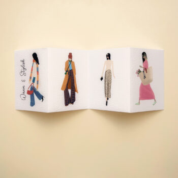 Handmade Concertina Greeting Card - Warm and Stylish