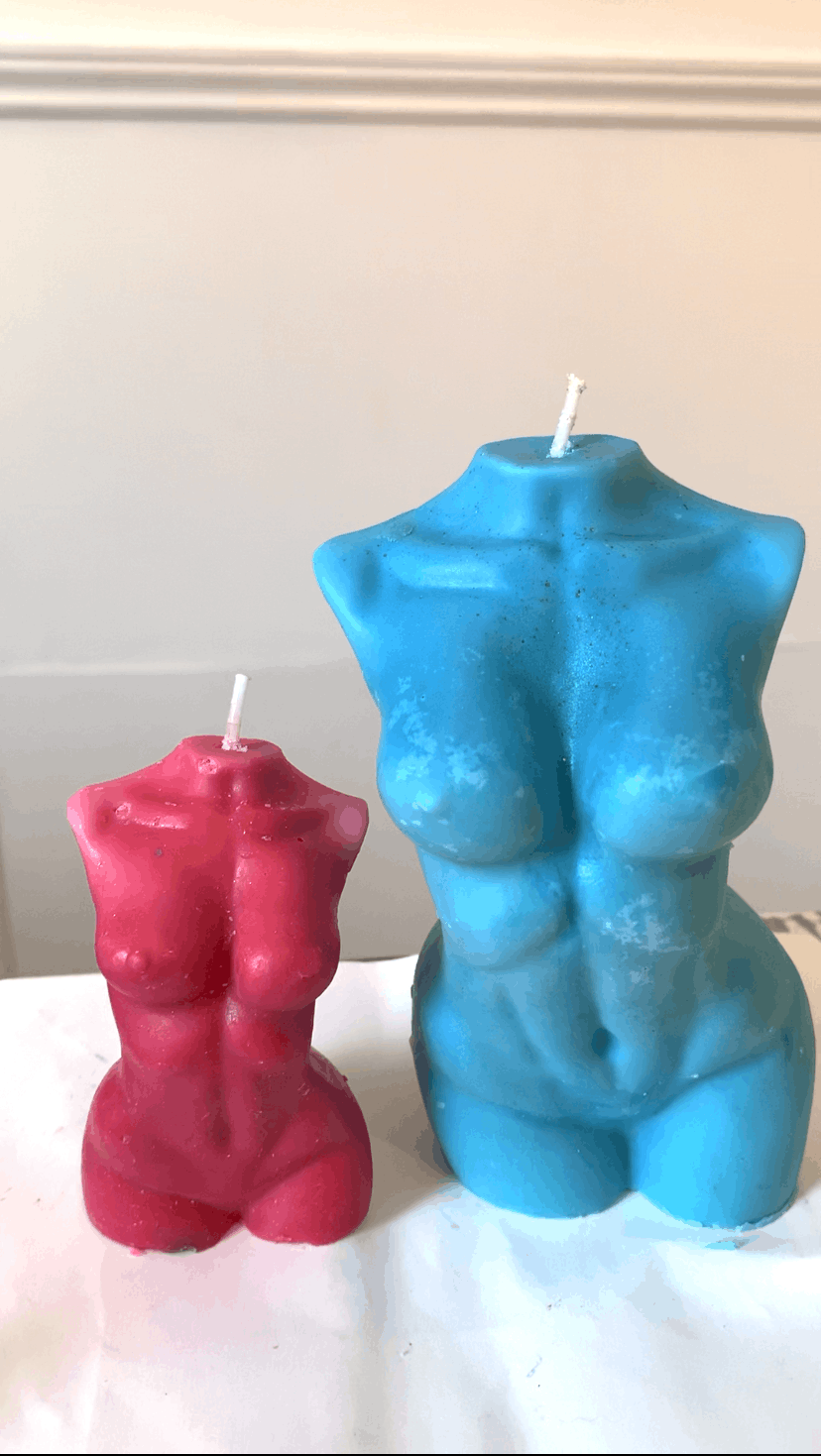 XL Gia, Female Woman Body Torso Candle, Celestial Collection