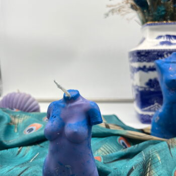 Sam, Female Woman Body Torso Candle, Celestial Collection