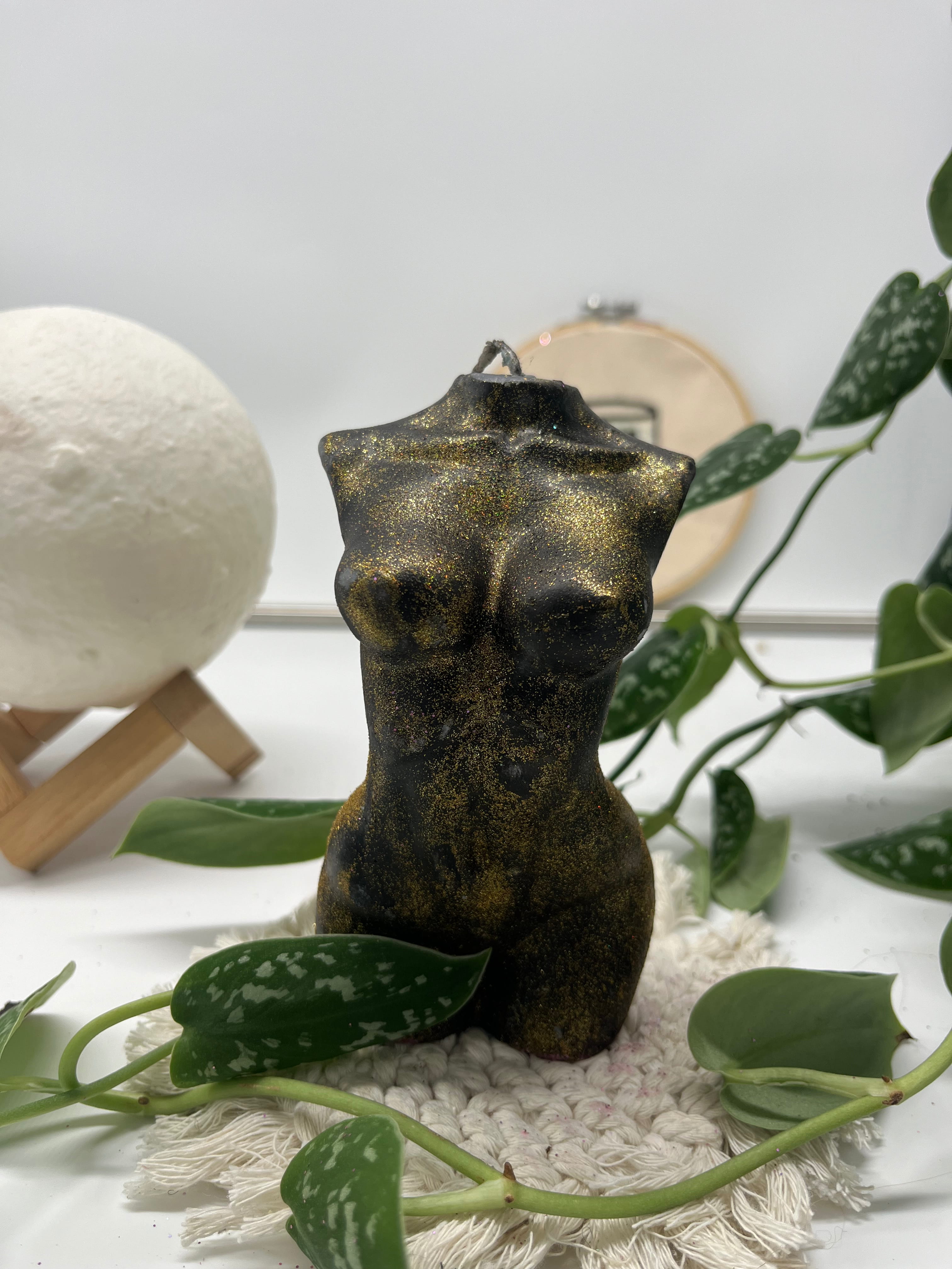 XL Gia, Female Woman Body Torso Candle, Celestial Collection