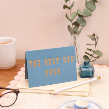 Letterpress Best Dad - Fathers Day - Dad Appreciation Card