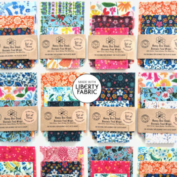 Beeswax Food Wraps | Set of 3 | Made with Liberty Fabric