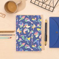 Paradise_A5_Lay_Flat_208_notebook_flat_Wood_Desk_Square_EJM©Holchesterdesigns Birds of Paradise - Lay Flat A5 Notebook