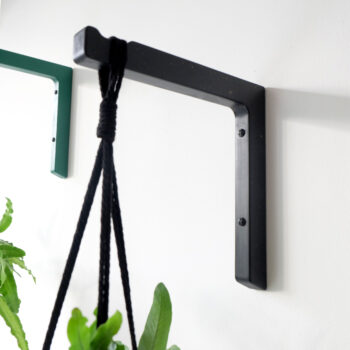 Wooden wall hook for hanging houseplant
