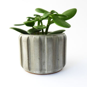 Handmade concrete plant pot - natural grey or white