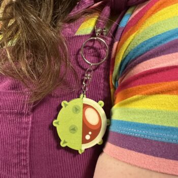 Wooden Conker Keychain