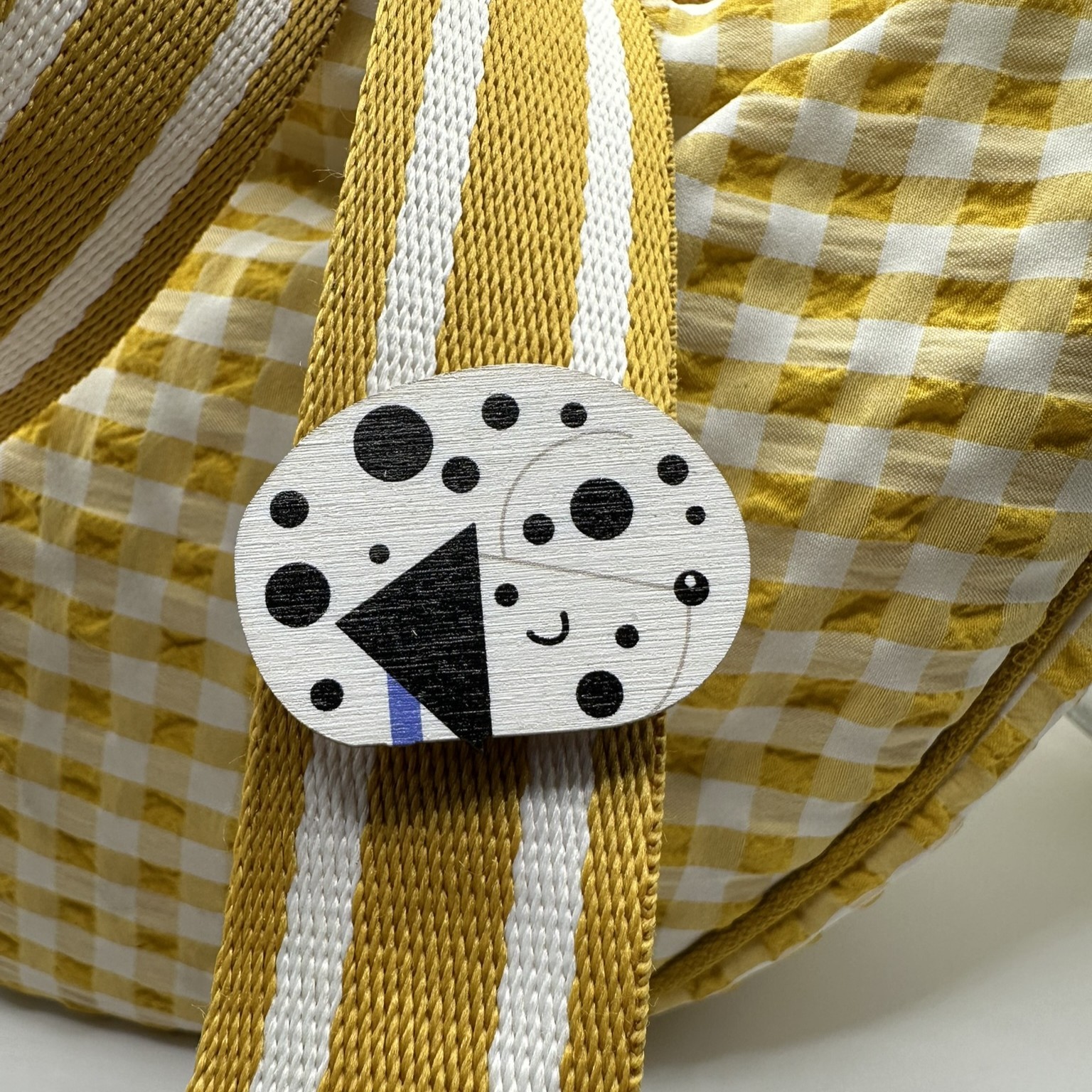 Wooden Dalmatian Sleeping Wooden Pin Badge