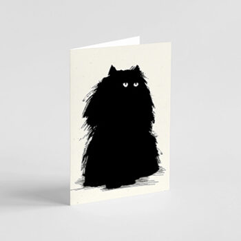 Fluffy Persian Cat – Handmade – Cat Lovers Card