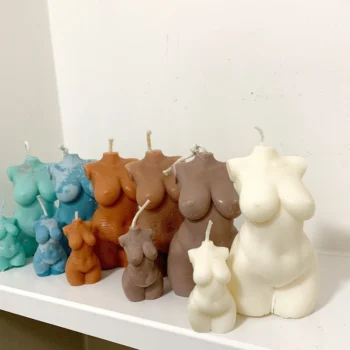 Dahlia “Plus Size” Woman Body Torso Candle