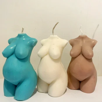 Milana Pregnant Mama, Female Woman Body Torso Candle