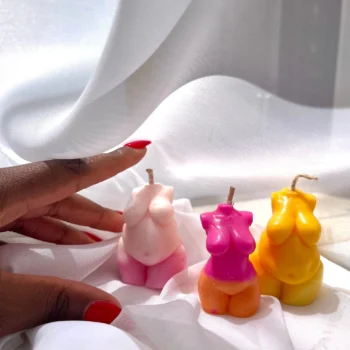 Mini Ophelia Plus Size” Woman Body Torso Candle, Celestial Collection
