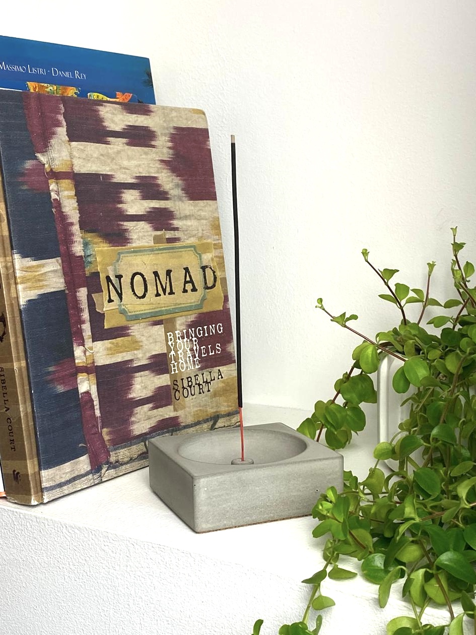 Handmade concrete incense holder