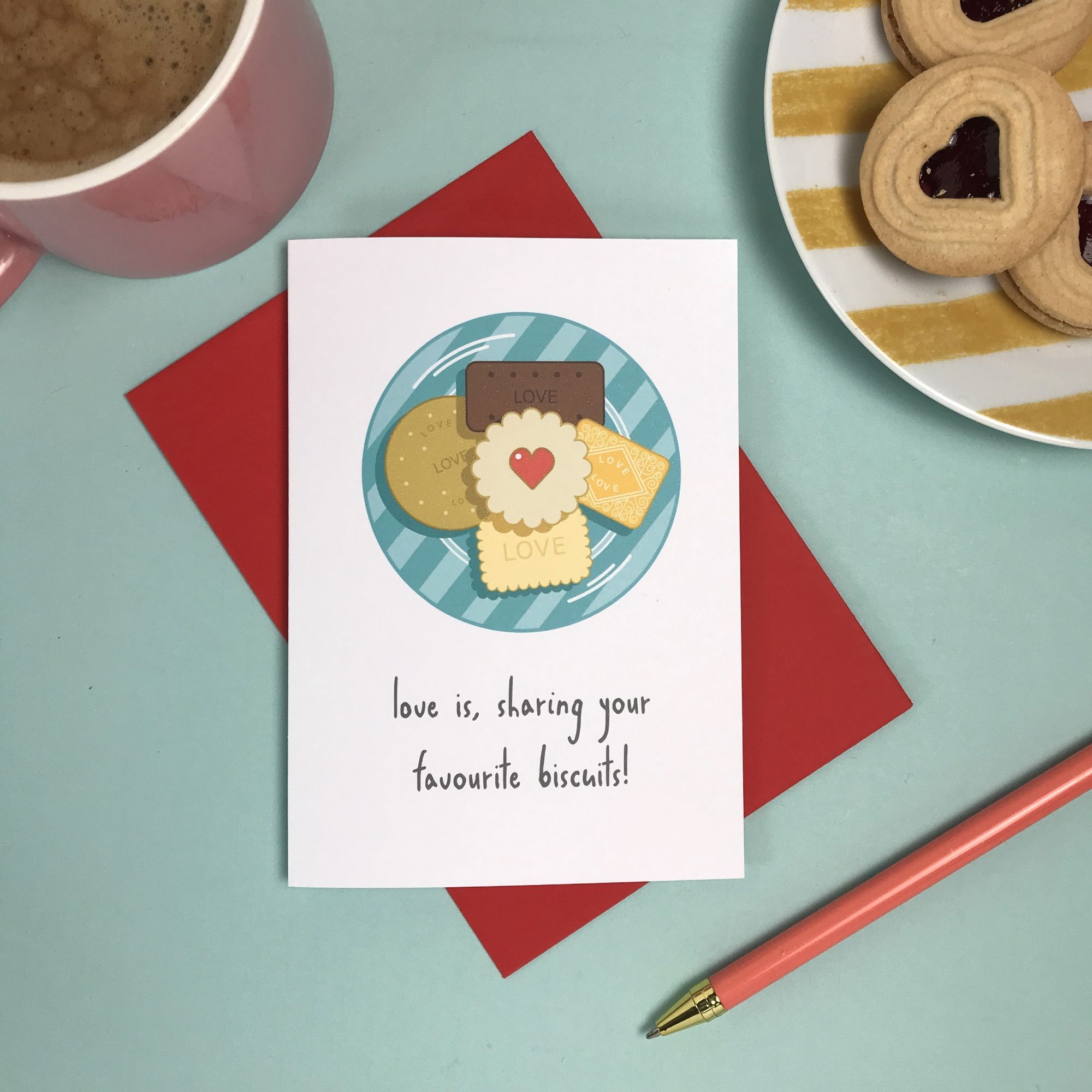 Love is Sharing Your Favourite Biscuit Card