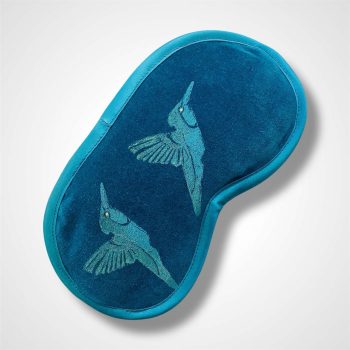 Teal Velvet Hummingbirds Eye Mask