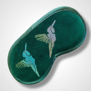 Green Velvet Hummingbirds lavender infused eye mask