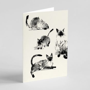 Siamese cat greetings card