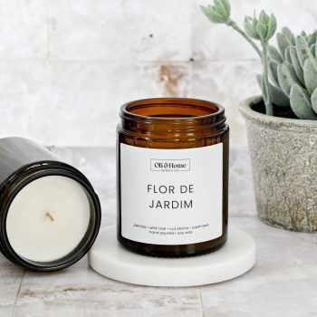 Flor de Jardim Soy Candle - Jasmine, Wild Rose and Cut Stems