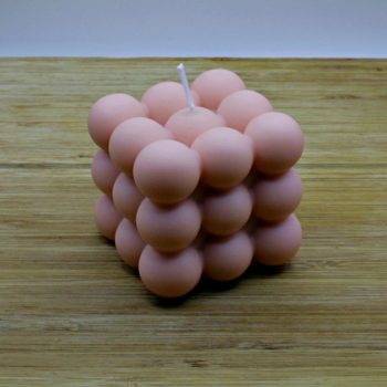 Light pink Lavender scented bubble candle