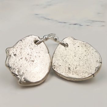 Molten Sterling Silver Drop Earrings