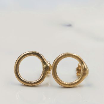 9ct Gold Circle Stud Earrings
