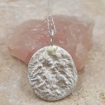 Unique Textured Sterling Silver Pendant