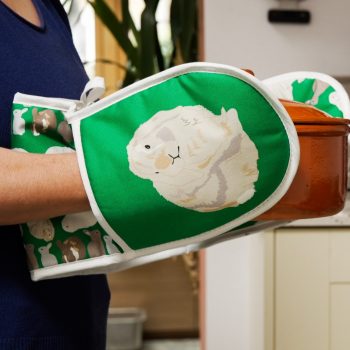 Rabbits organic cotton double oven gloves