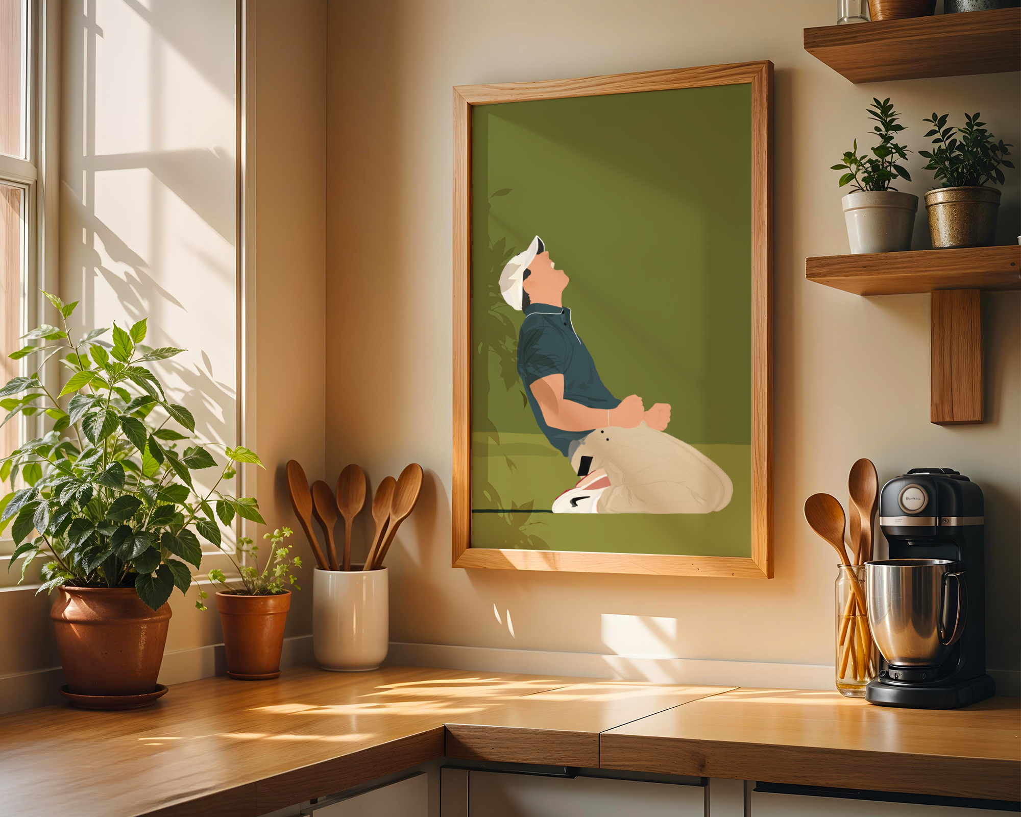 Rory McIlroy Masters 2025 Art Print - Hand-Drawn Golf Wall Art