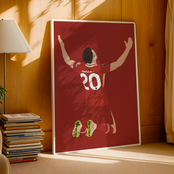 Diogo Jota Art Print - Hand-Drawn Football Wall Art