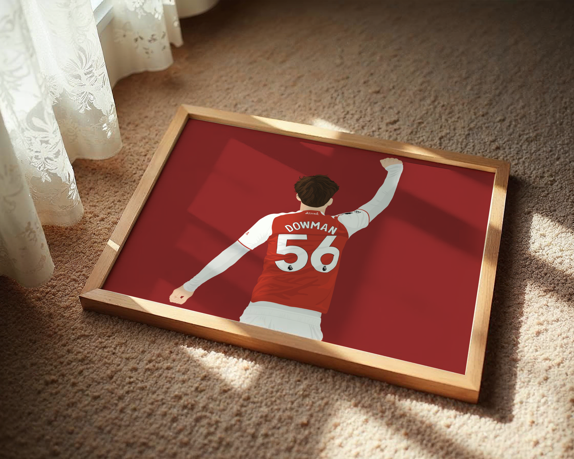 Max Dowman Art Print - Hand-Drawn Football Wall Art
