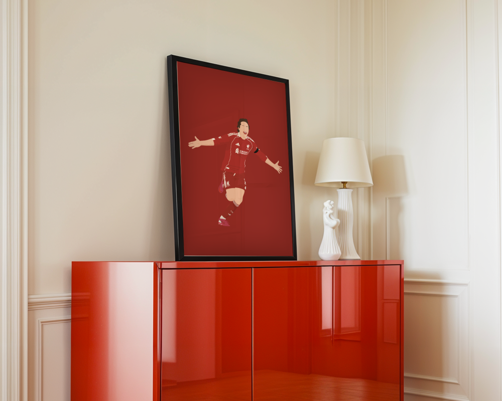 Federico Chiesa Art Print - Hand-Drawn Football Wall Art