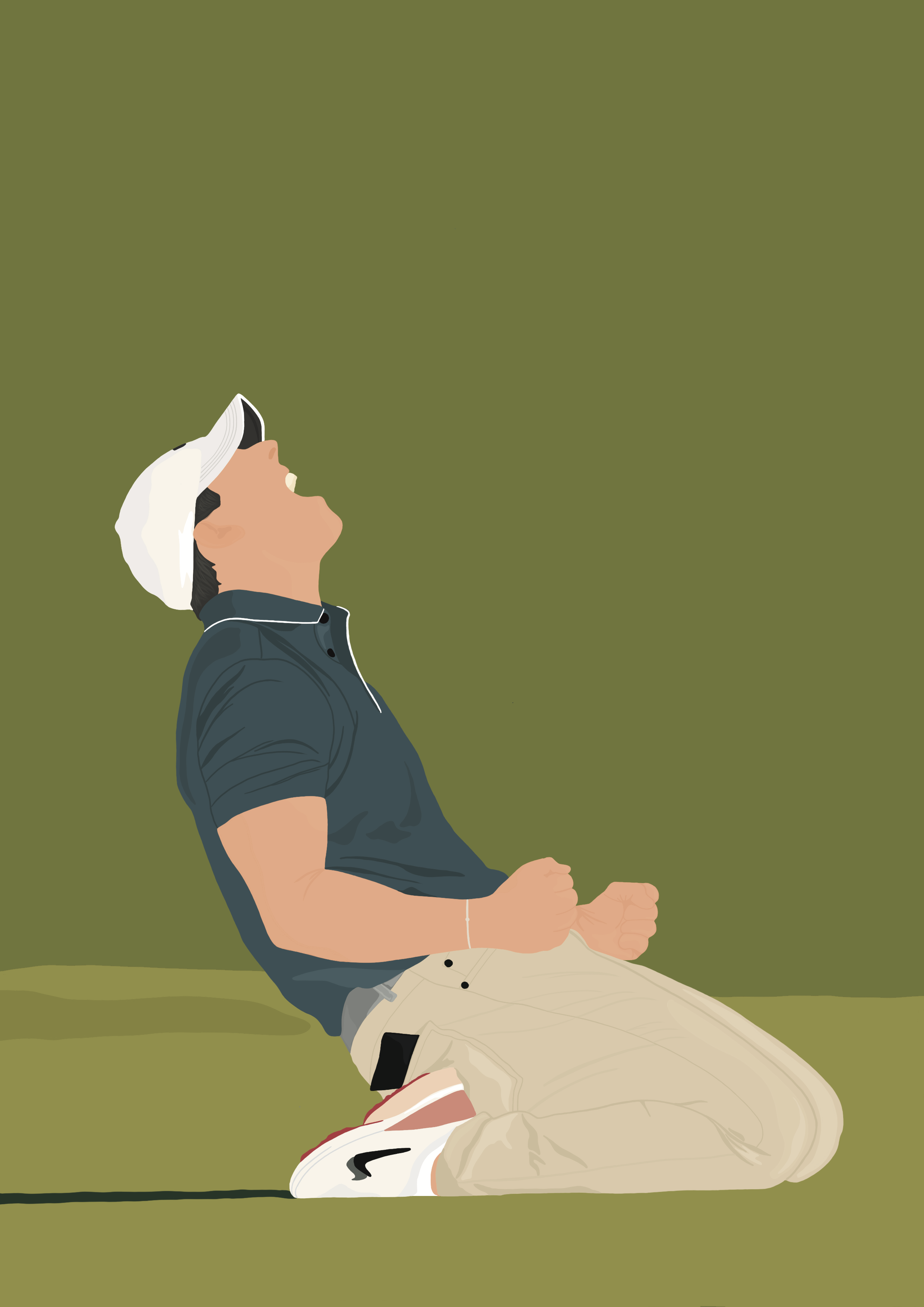 Rory McIlroy Masters 2025 Art Print - Hand-Drawn Golf Wall Art