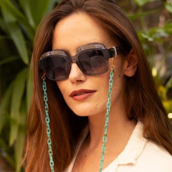 Sofia Turquoise Marbled Acrylic Glasses Chain