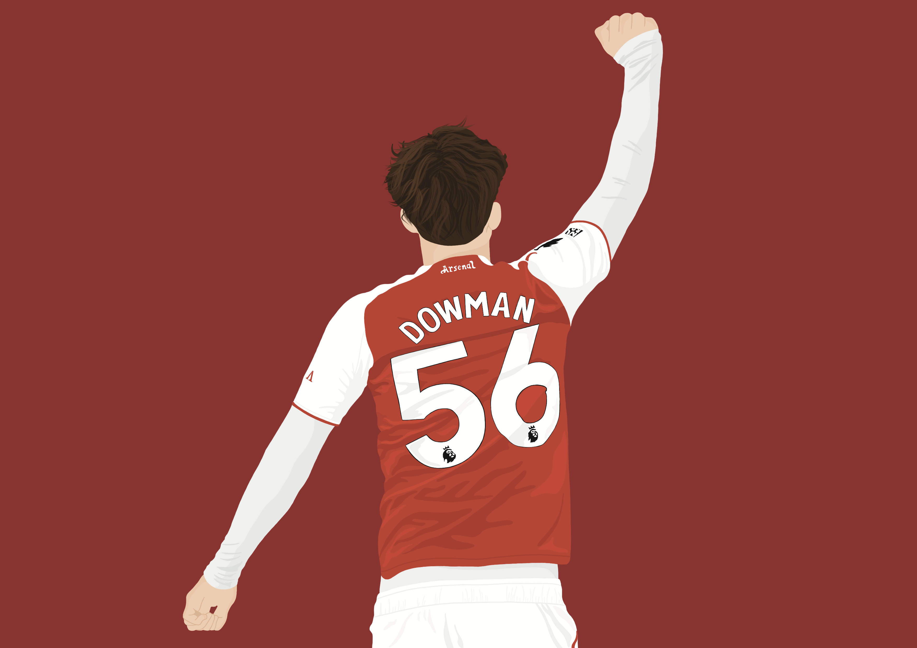 Max Dowman Art Print - Hand-Drawn Football Wall Art