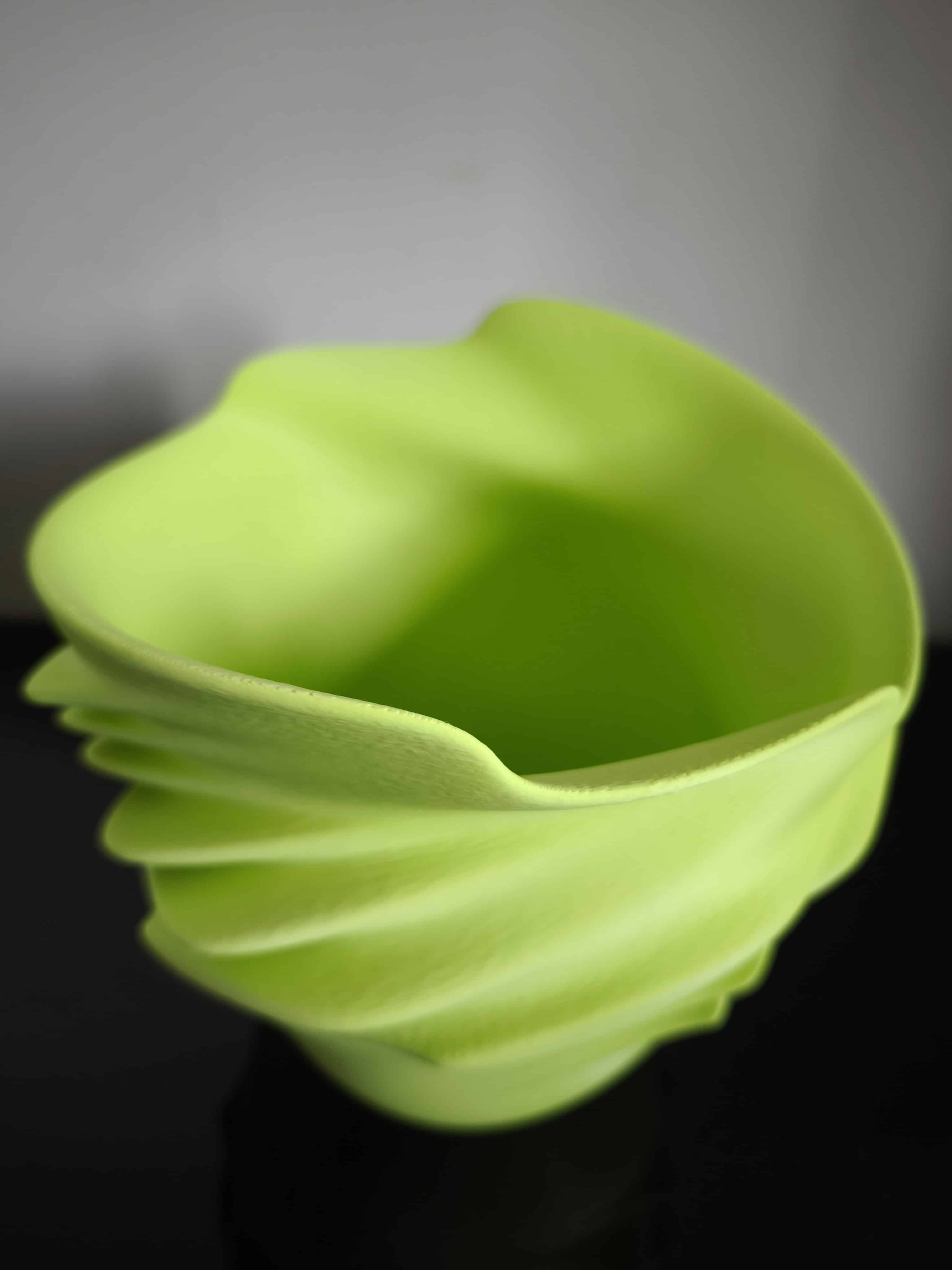 Modern sculptural wavy vase