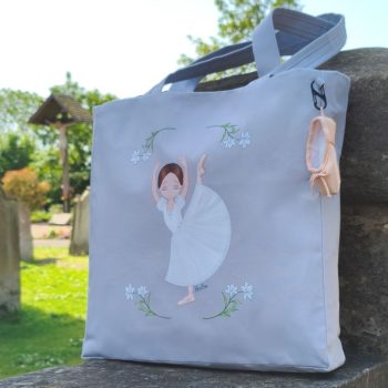 Handcrafted Multi Pockets Tote Bag Theme Ballet Giselle