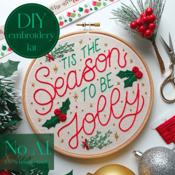 DIY embroidery kit for beginners - Tis the season